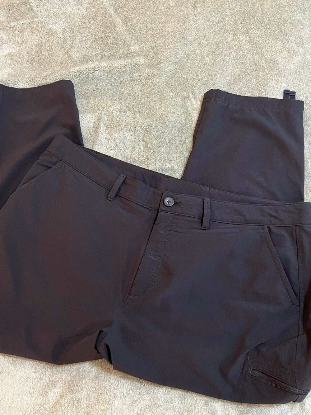 Eddie Bauer Womens Stretch Ripstop Crop Pants Black Sz 16 Outdoor Hiking Travel